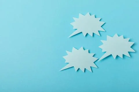 Speech bubble on a bright colored background. 스톡 사진