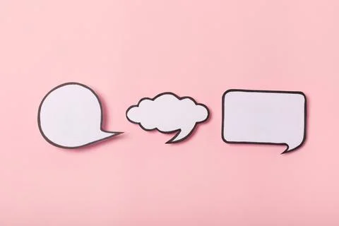 Speech bubble on a bright colored background. 스톡 사진