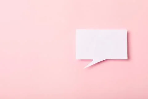 Speech bubble on a bright colored background. 스톡 사진