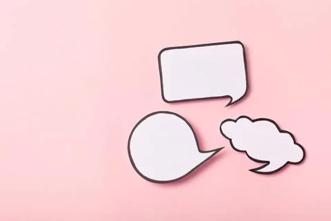 Speech bubble on a bright colored background. 스톡 사진