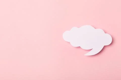 Speech bubble on a bright colored background. 스톡 사진