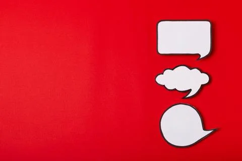 Speech bubble on a bright colored background. 스톡 사진