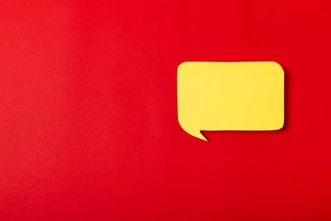 Speech bubble on a bright colored background. 스톡 사진