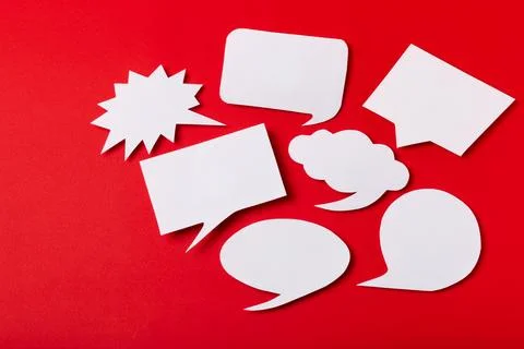 Speech bubble on a bright colored background. 스톡 사진
