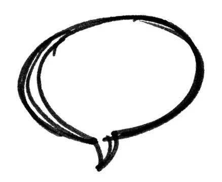Speech bubble with brush stroke isolated on white background Stock Illustration