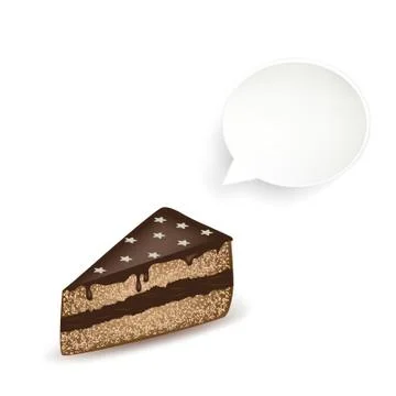Speech Bubble Cake Stock Illustration