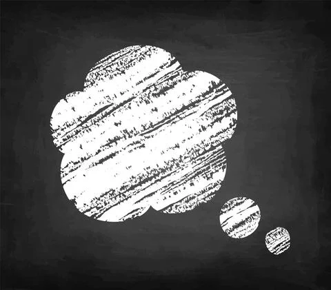 Speech bubble chalk sketch. Stock-Illustration