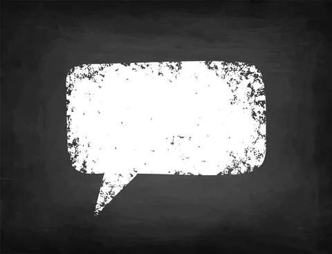 Speech bubble chalk sketch. Stock Illustration