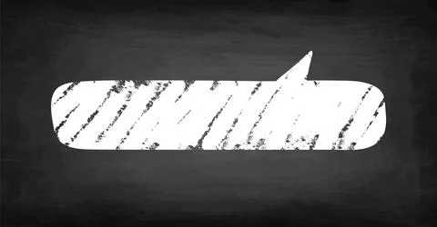 Speech bubble chalk sketch. Illustrazione stock