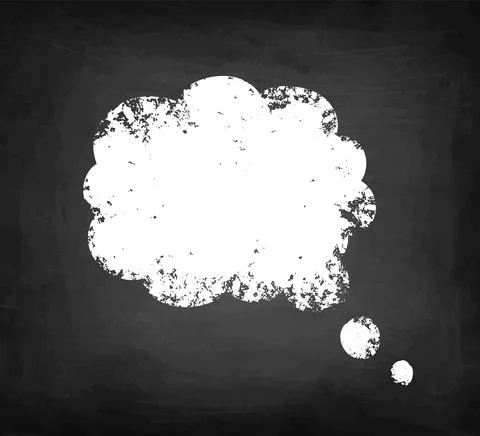 Speech bubble chalk sketch. Illustrazione stock