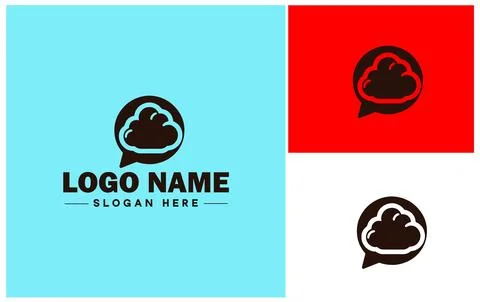 Speech bubble chat app talk discussion split conversation dialogue Business.. Illustrazione stock