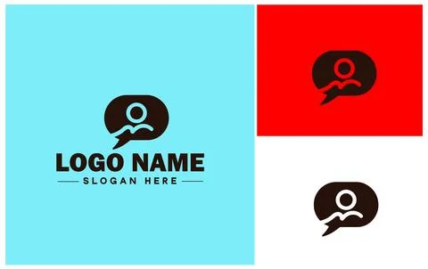 Speech bubble chat app talk discussion split conversation dialogue Business.. Illustrazione stock