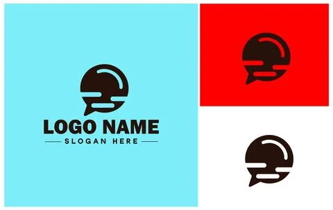 Speech bubble chat app talk discussion split conversation dialogue Business.. Illustrazione stock