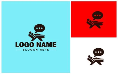 Speech bubble chat app talk discussion split conversation dialogue Business.. Stock Illustration