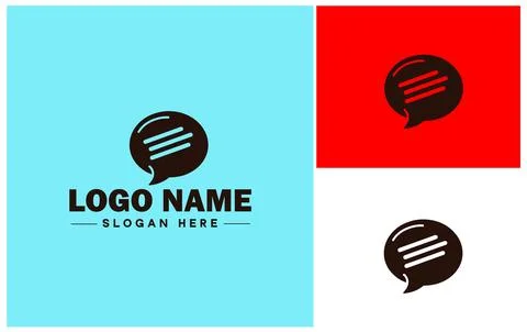 Speech bubble chat app talk discussion split conversation dialogue Business.. Illustrazione stock