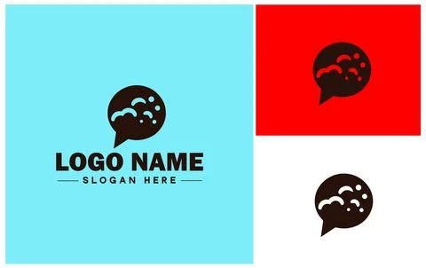 Speech bubble chat app talk discussion split conversation dialogue Business.. Illustrazione stock