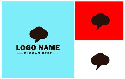 Speech bubble chat app talk discussion split conversation dialogue Business.. Illustrazione stock