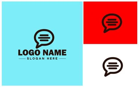Speech bubble chat app talk discussion split conversation dialogue Business.. Illustrazione stock