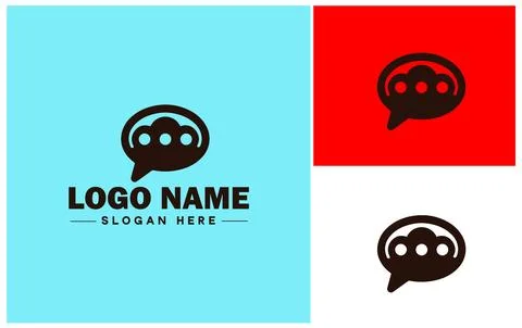 Speech bubble chat app talk discussion split conversation dialogue Business.. Illustrazione stock