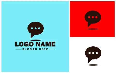 Speech bubble chat app talk discussion split conversation dialogue Business.. Illustrazione stock