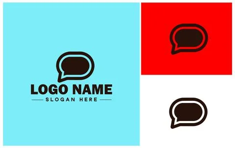 Speech bubble chat app talk discussion split conversation dialogue Business.. Illustrazione stock