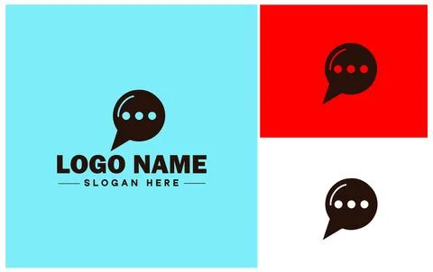 Speech bubble chat app talk discussion split conversation dialogue Business.. Illustrazione stock