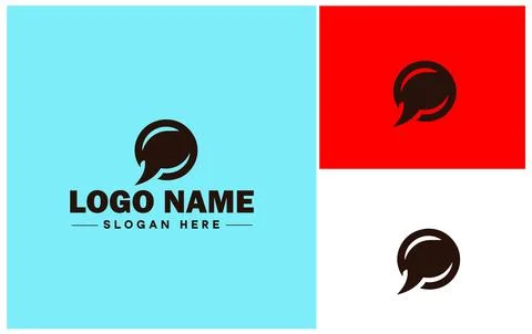 Speech bubble chat app talk discussion split conversation dialogue Business.. Illustrazione stock