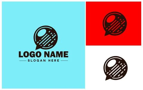 Speech bubble chat app talk discussion split conversation dialogue Business.. Illustrazione stock
