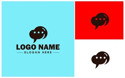 Speech bubble chat app talk discussion split conversation dialogue Business.. Stock Illustration