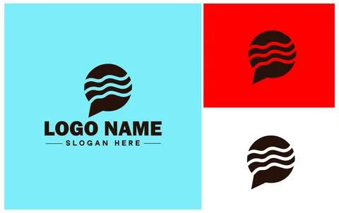 Speech bubble chat app talk discussion split conversation dialogue Business.. Stock Illustration