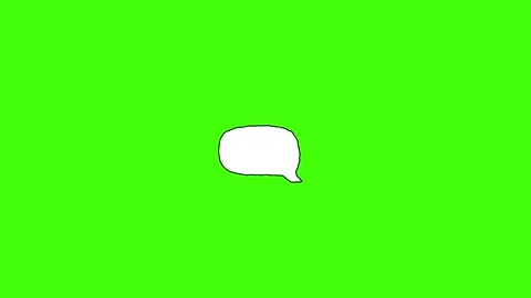 Speech bubble, chat balloon icon Chroma key, green screen background. Video stock 316474787