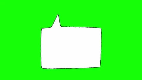 Speech bubble, chat balloon icon Chroma key, green screen background. Vídeos de archivo 316474795