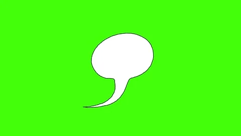 Speech bubble, chat balloon icon Chroma key, green screen background. Vídeo Stock 316474807