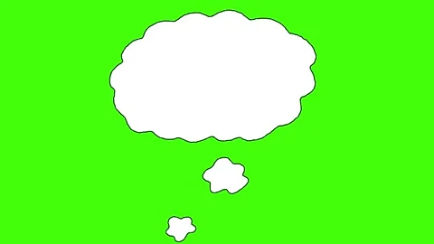 Speech bubble, chat balloon icon Chroma key, green screen background. Stock Footage 316474812