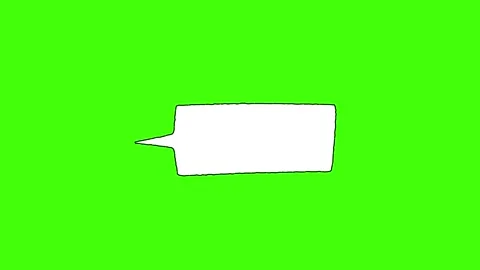 Speech bubble, chat balloon icon Chroma key, green screen background. Video stock 316474816