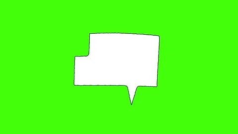 Speech bubble, chat balloon icon Chroma key, green screen background. Stock Footage 316474823