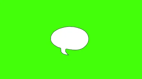 Speech bubble, chat balloon icon Chroma key, green screen background. Video stock 316474829