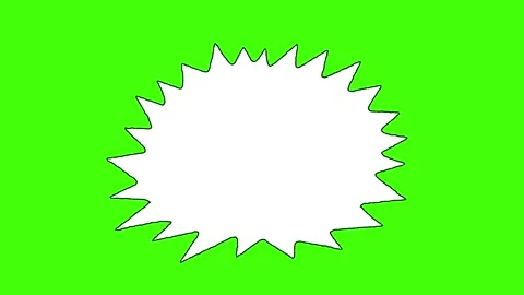 Speech bubble, chat balloon icon Chroma key, green screen background. Video stock 316474851