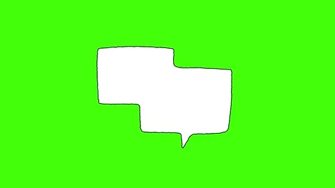 Speech bubble, chat balloon icon Chroma key, green screen background. Stock Footage 316474863