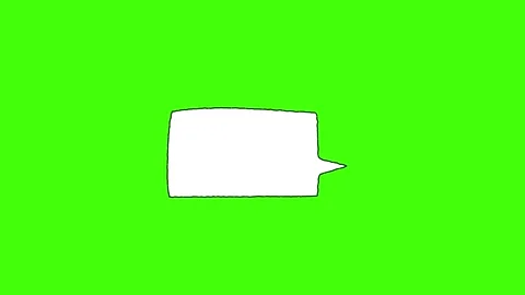 Speech bubble, chat balloon icon Chroma key, green screen background. Stock Footage 316474877