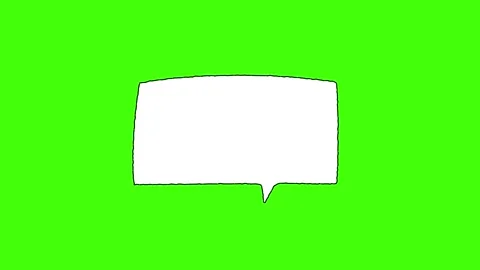 Speech bubble, chat balloon icon Chroma key, green screen background. Stock-Footage 316474881