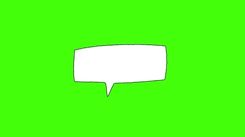 Speech bubble, chat balloon icon Chroma key, green screen background. Stock Footage 316474883