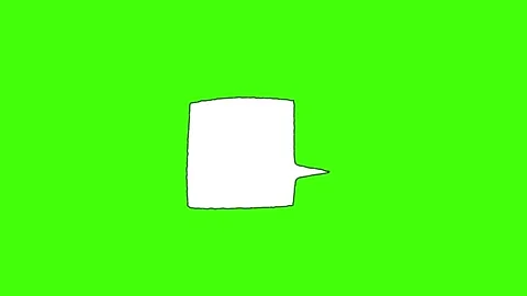 Speech bubble, chat balloon icon Chroma key, green screen background. 스톡 동영상 316474884