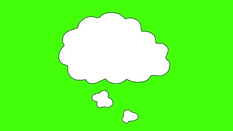 Speech bubble, chat balloon icon Chroma key, green screen background. Stock Footage 316474889