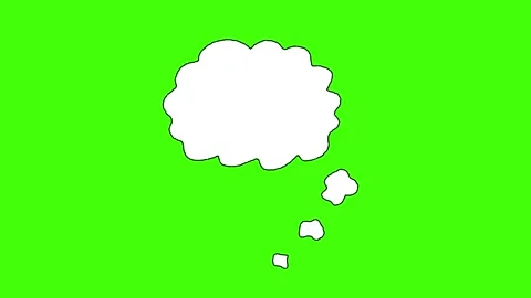Speech bubble, chat balloon icon Chroma key, green screen background. Stock Footage 316474890