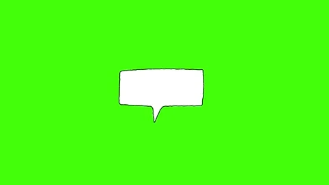 Speech bubble, chat balloon icon Chroma key, green screen background. Video stock 316474894