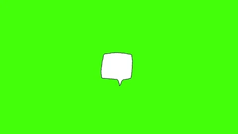 Speech bubble, chat balloon icon Chroma key, green screen background. 스톡 동영상 316474902