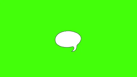 Speech bubble, chat balloon icon Chroma key, green screen background. Video stock 316474907