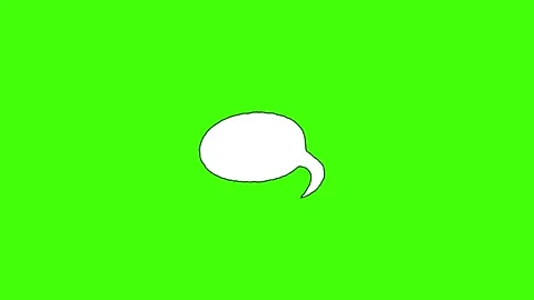 Speech bubble, chat balloon icon Chroma key, green screen background. Video stock 316474908