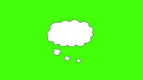 Speech bubble, chat balloon icon Chroma key, green screen background. Stock Footage 316474910